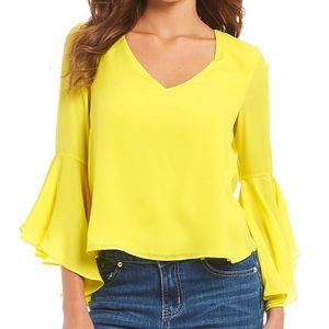 Gianni Bini Capri Fan Fav Bell Sleeve Blouse